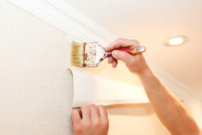 Pose de papier peint à Pancheraccia — revêtements muraux et toiles de verre